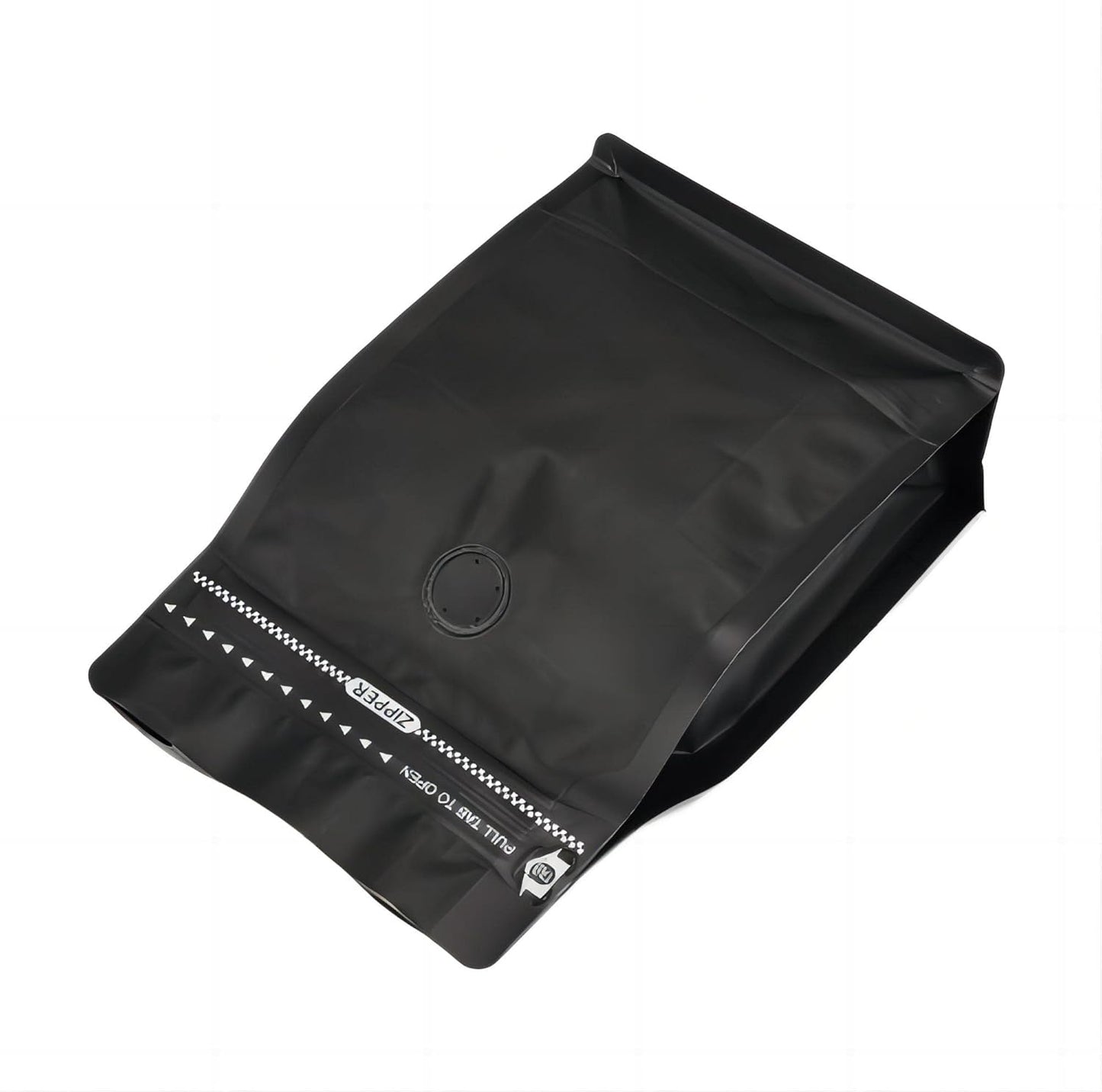1lb/500g Premium Black Coffee Bags with Valve, Pack of 50 - High Quality Storage