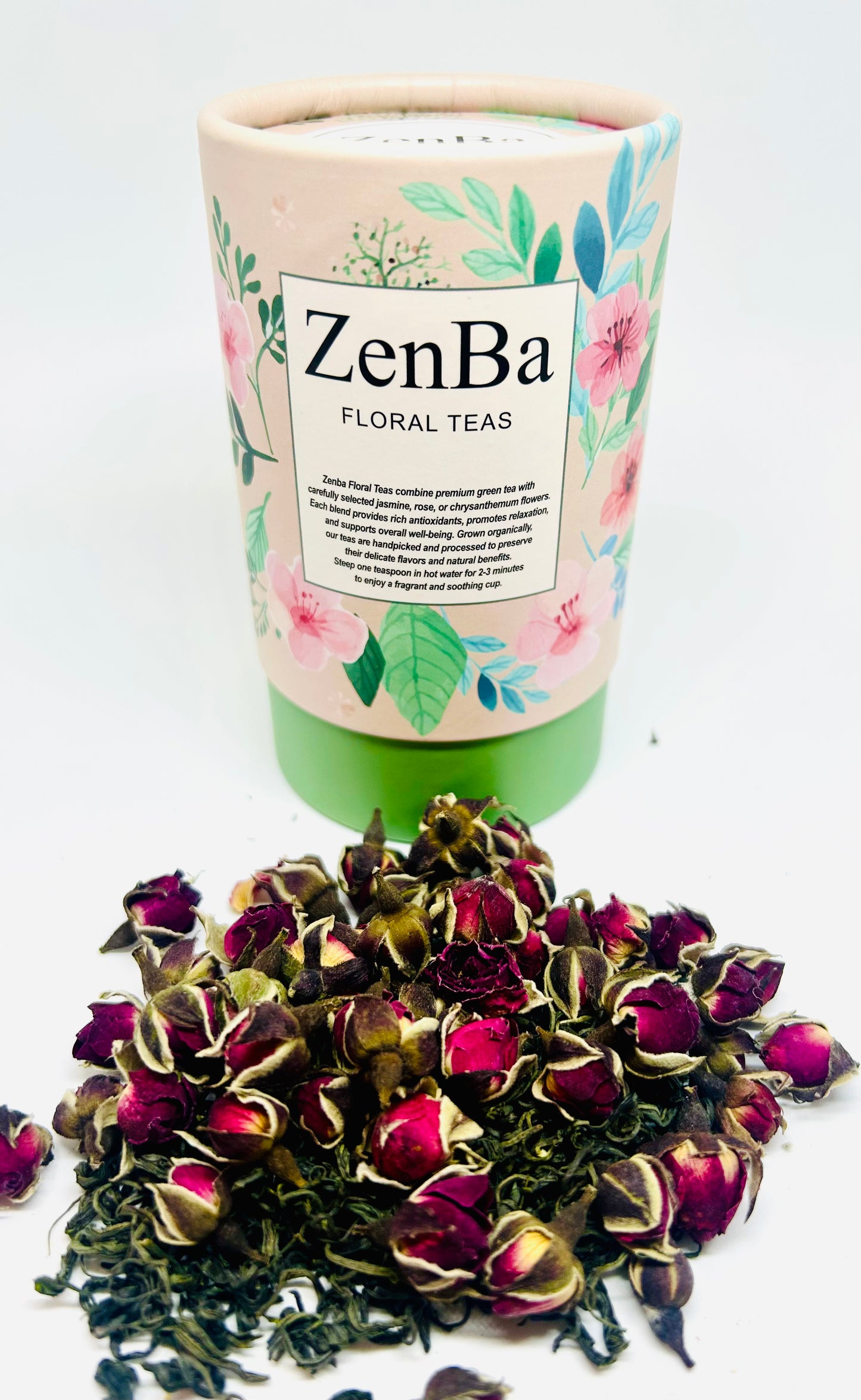 ZenBa Premium Loose Leaf Tea - 1 Box (Choose Green Tea or Floral Tea)