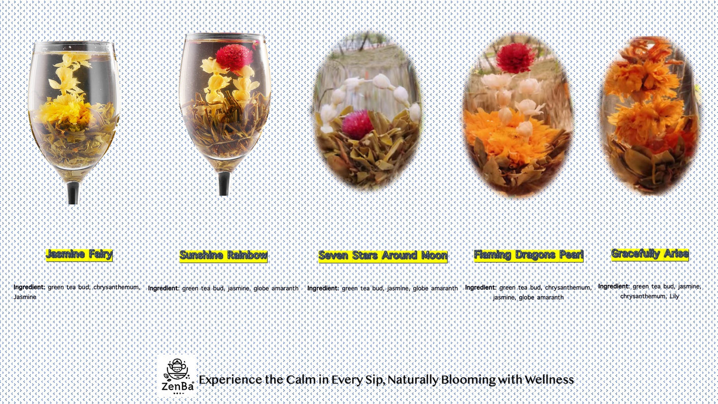 Premium Blooming Tea Balls - 99g Bag, Freshly Air-Shipped for Elegant Tea Moment
