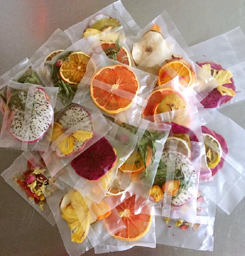 Premium Dried Fruit Tea Blend- Dragon Fruit, Pear, Kumquat,Rock Sugar 12pk