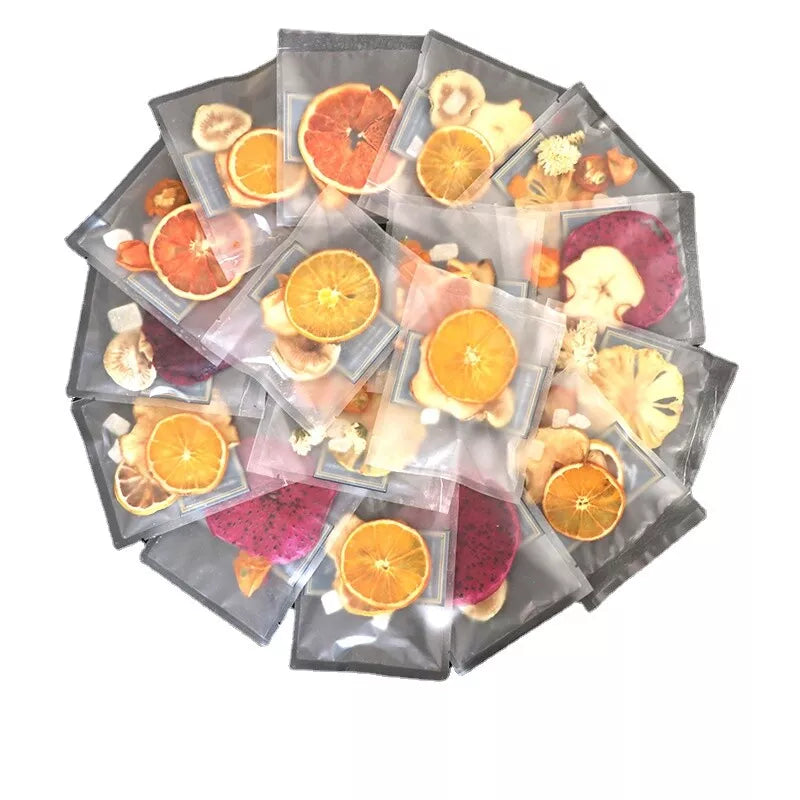 Premium Dried Fruit Tea Blend - Dragon Fruit, Apple, Lemon,Rock Sugar 12pk