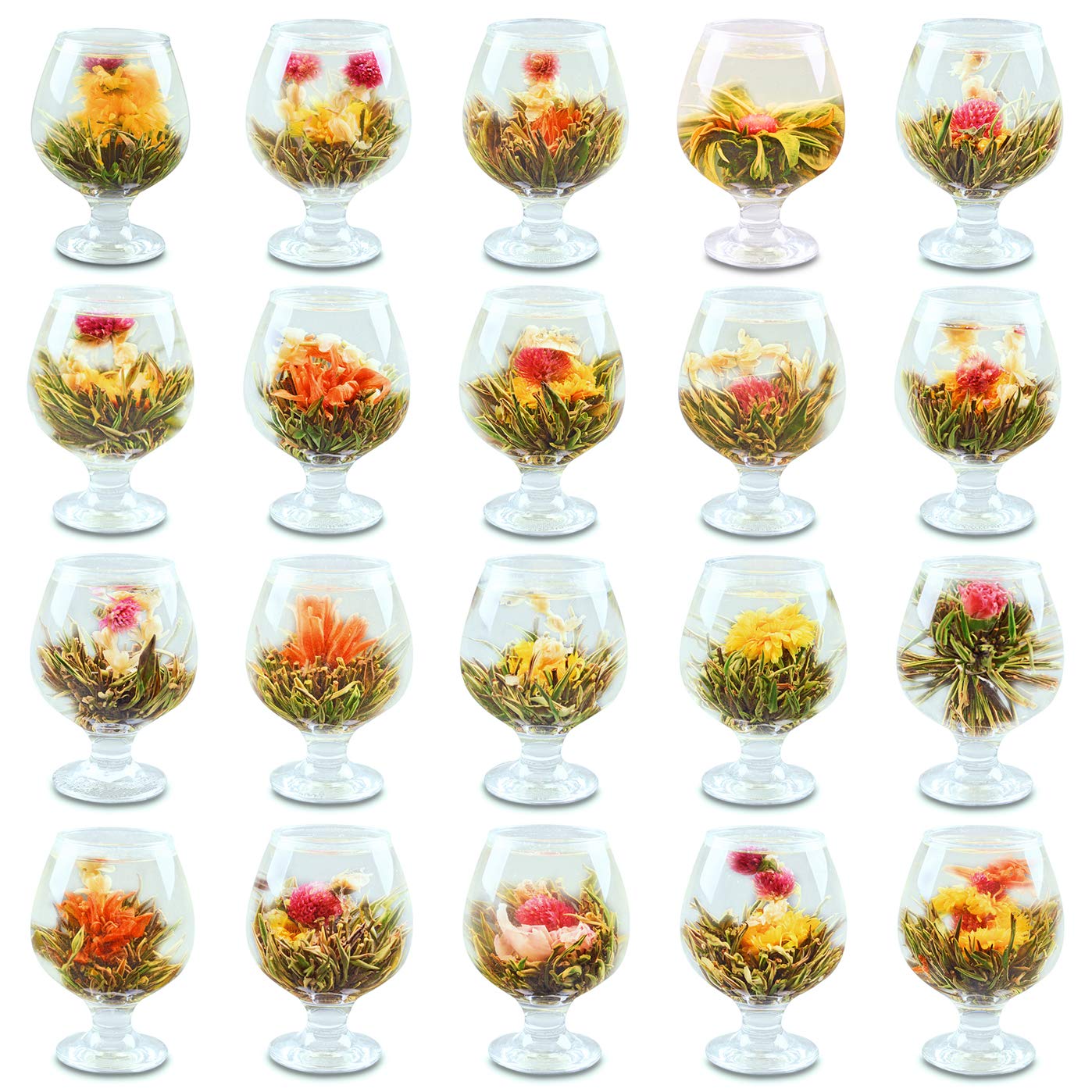 Premium Blooming Tea Balls 12 Pack Ð Individually Wrapped, Hand-Tied