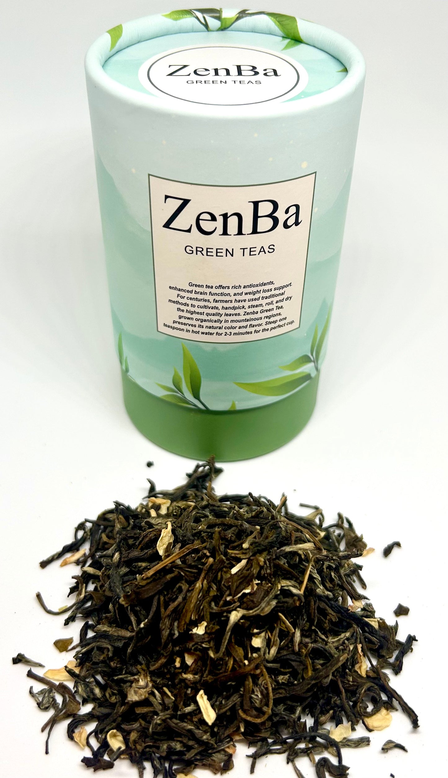 ZenBa Premium Loose Leaf Tea - 1 Box (Choose Green Tea or Floral Tea)