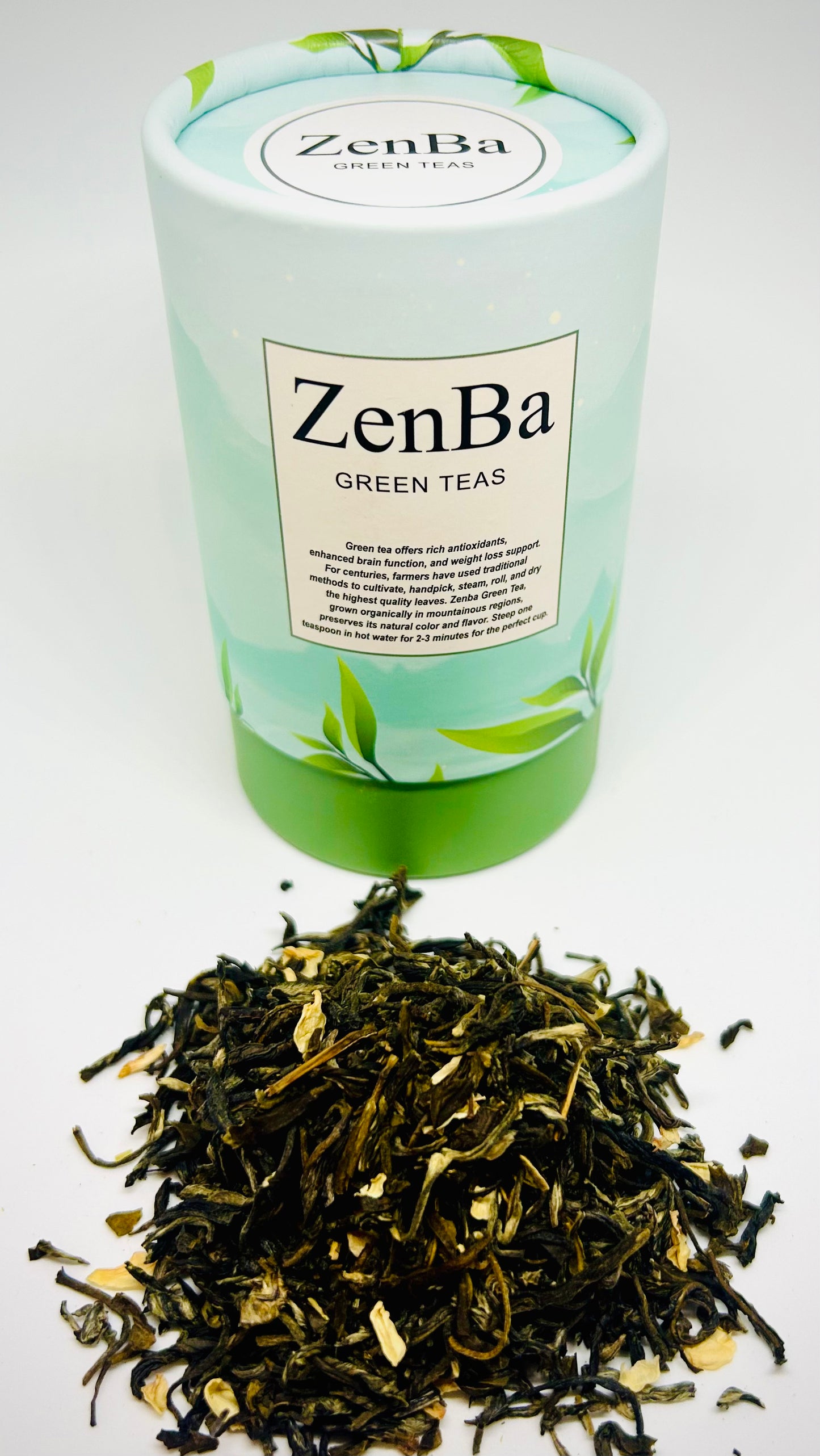 ZenBa Premium Loose Leaf Tea - 1 Box (Choose Green Tea or Floral Tea)