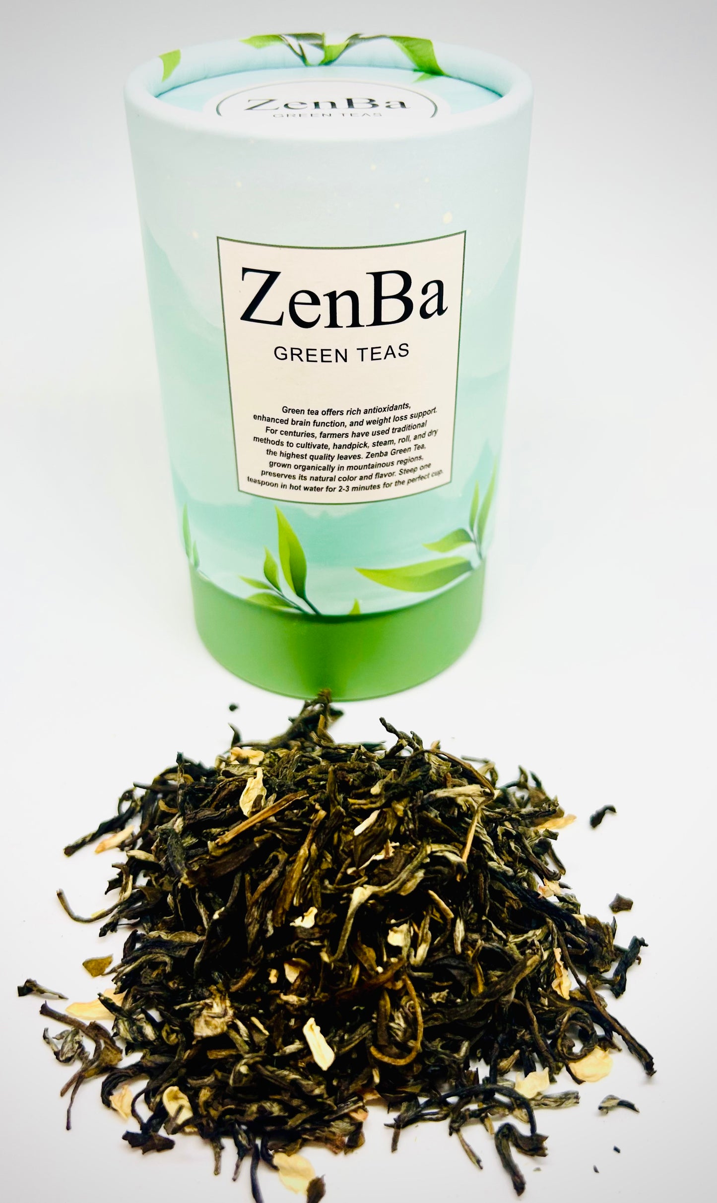 ZenBa Premium Loose Leaf Tea - 1 Box (Choose Green Tea or Floral Tea)