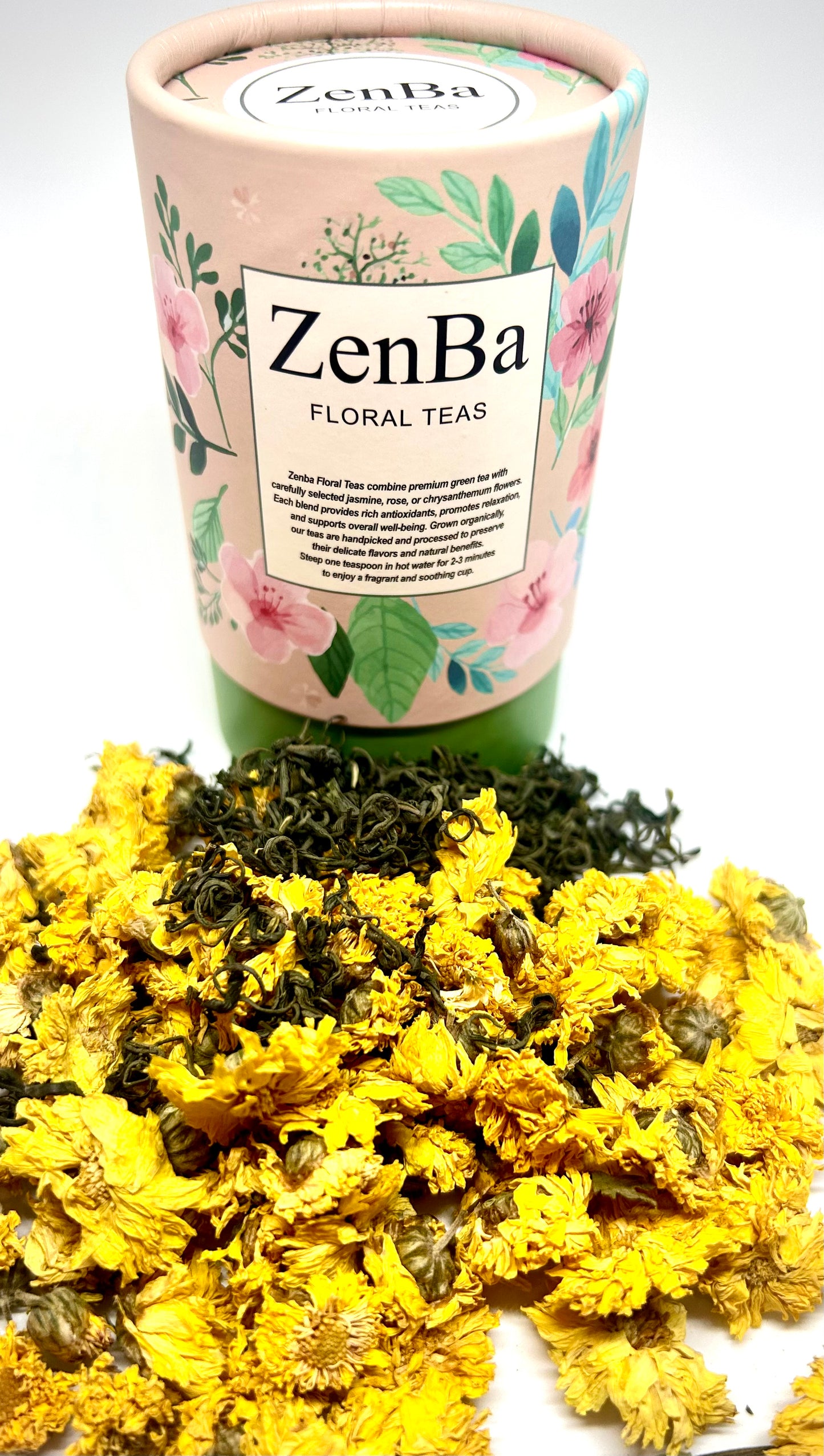 ZenBa Premium Loose Leaf Tea - 1 Box (Choose Green Tea or Floral Tea)