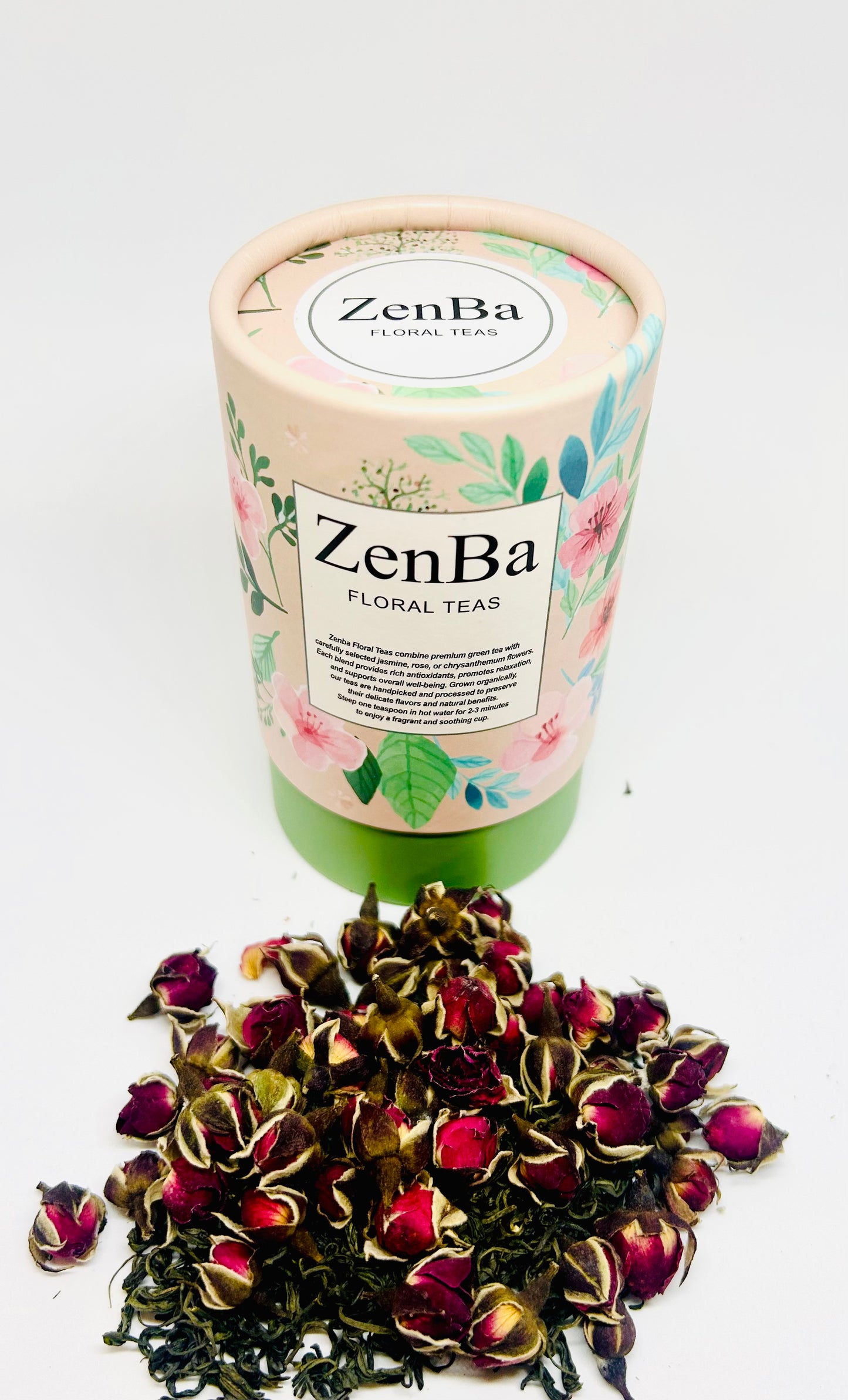 ZenBa Premium Loose Leaf Tea - 1 Box (Choose Green Tea or Floral Tea)