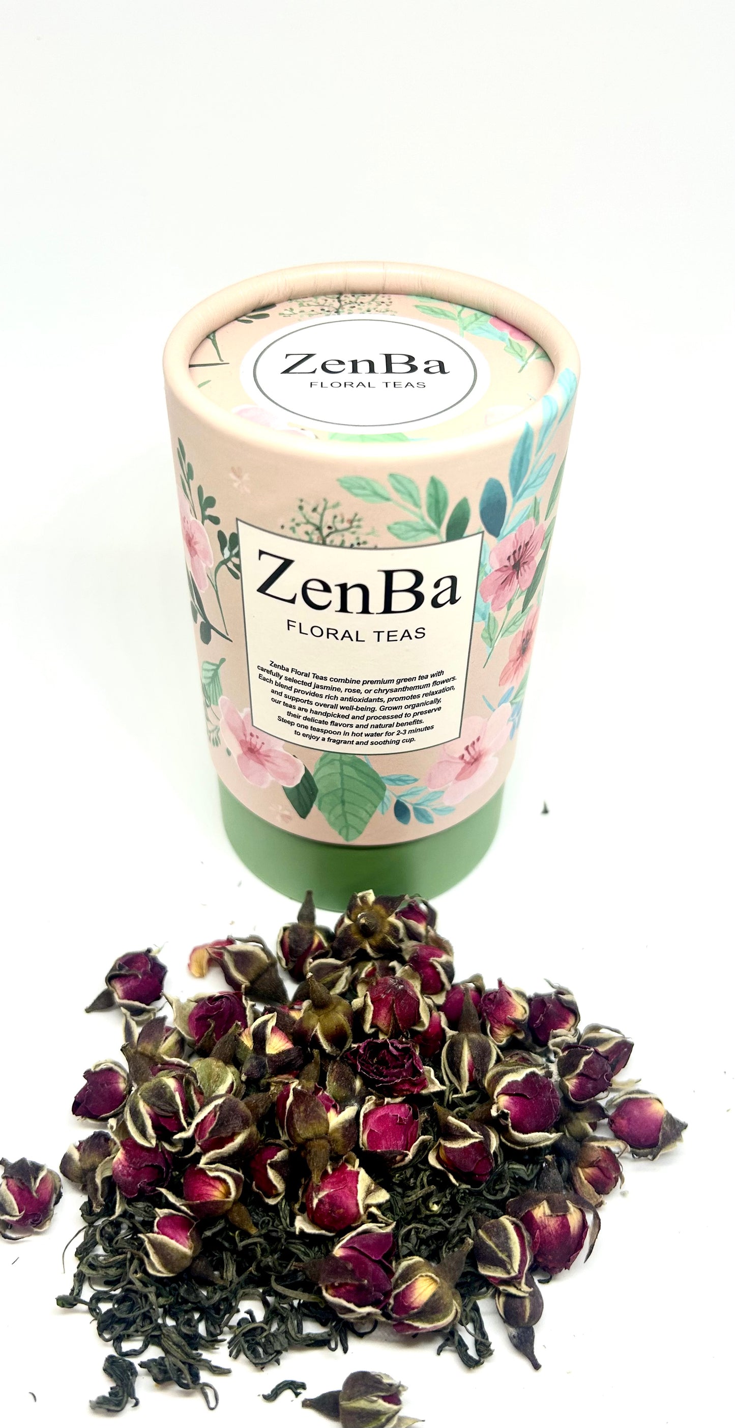 ZenBa Premium Loose Leaf Tea - 1 Box (Choose Green Tea or Floral Tea)