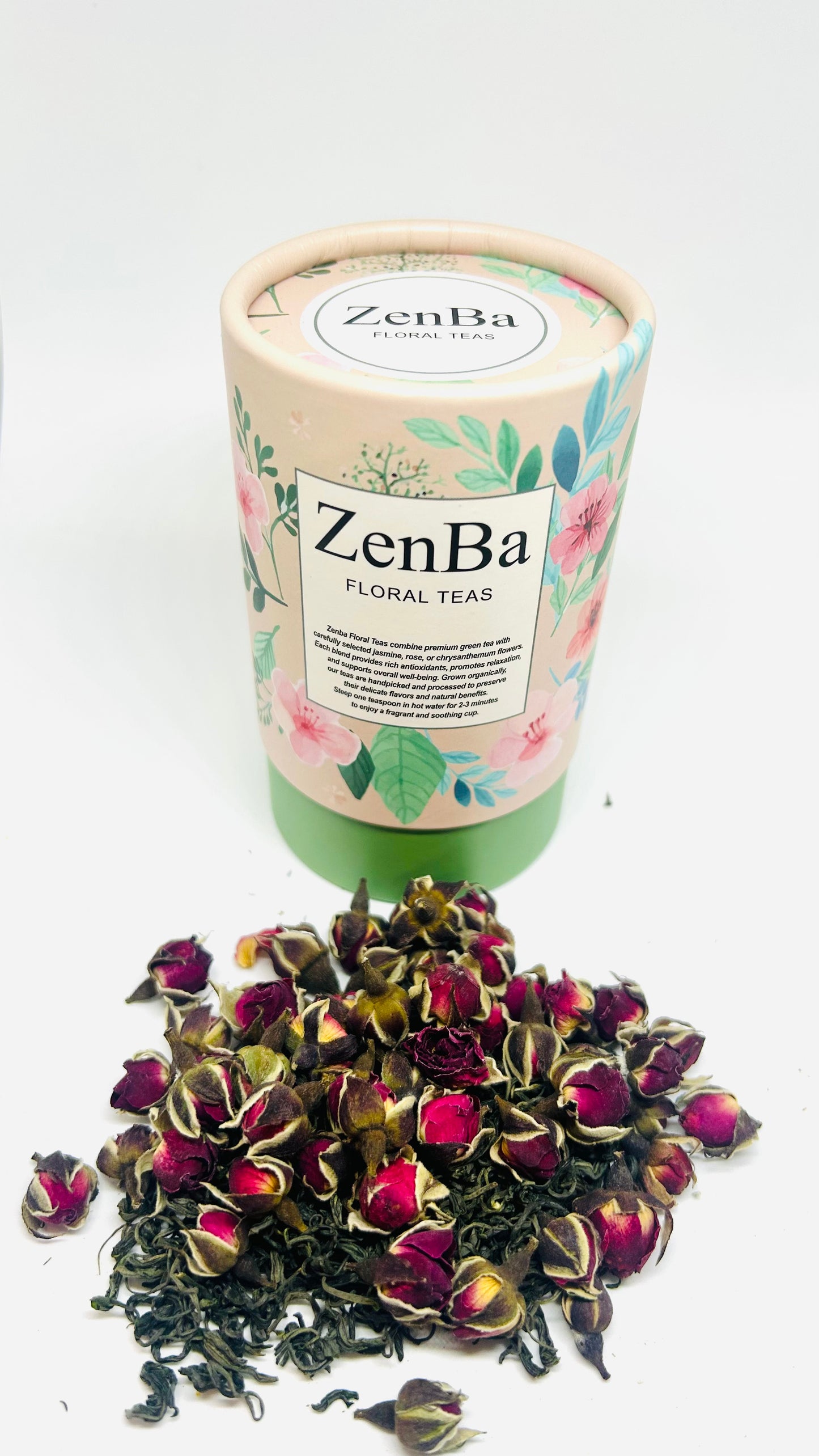 ZenBa Premium Loose Leaf Tea - 1 Box (Choose Green Tea or Floral Tea)