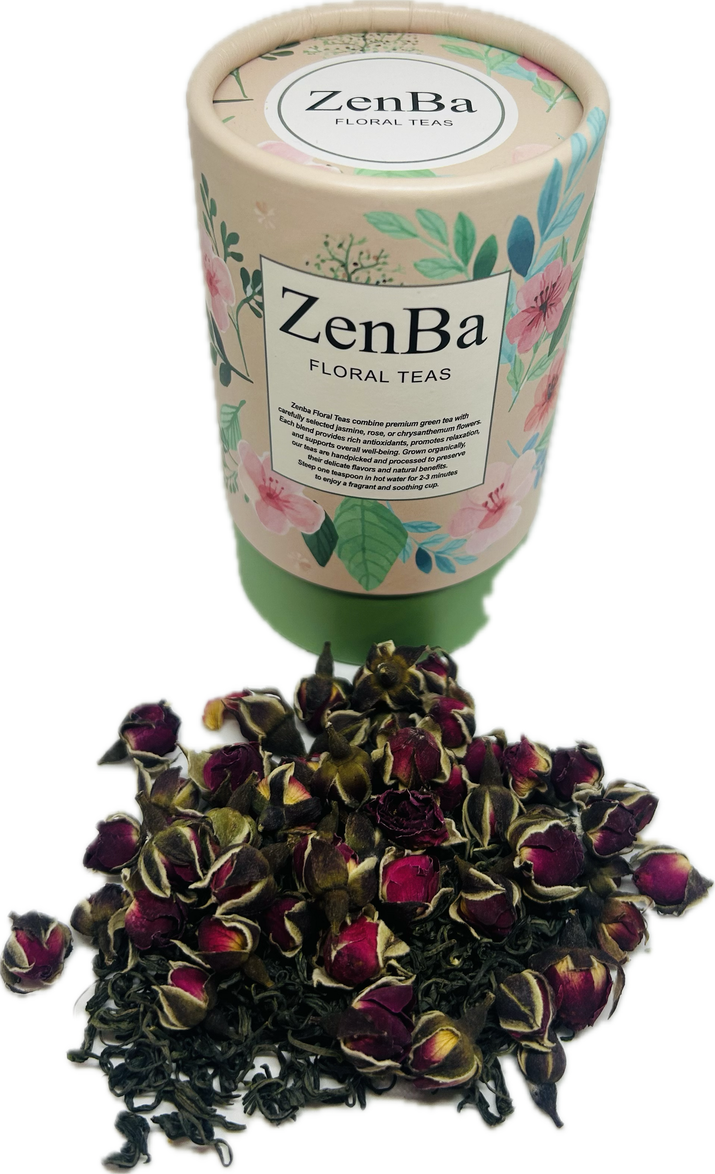 ZenBa Premium Loose Leaf Tea - 1 Box (Choose Green Tea or Floral Tea)